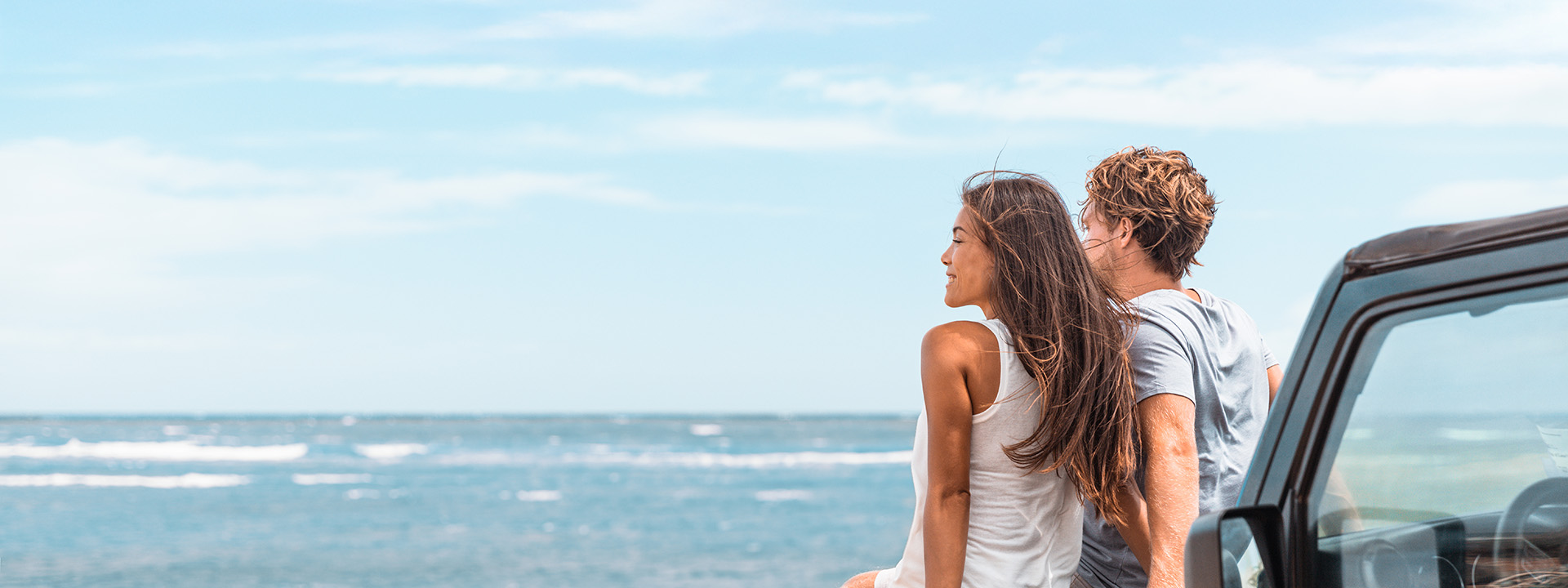 couple look the ocean